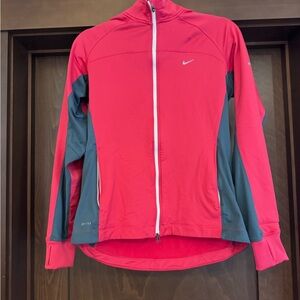 Nike Women's Vibrant Pink and Gray Ski Jacket